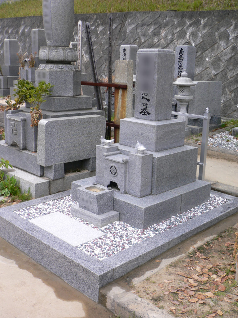 2009年4月施工 広島市西区Ｙ様 お墓のリフォーム 新規巻石+クリーニング
