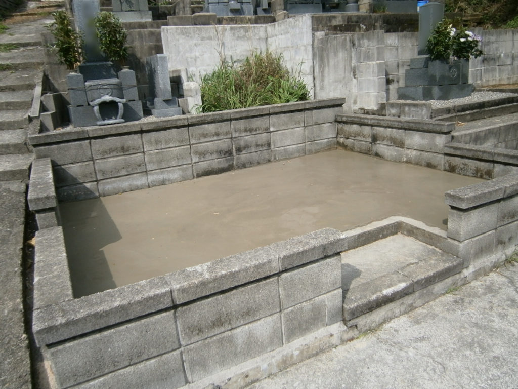 2015年3月施工 愛媛県松江市 Ｙ様 9寸3重台 墓じまい