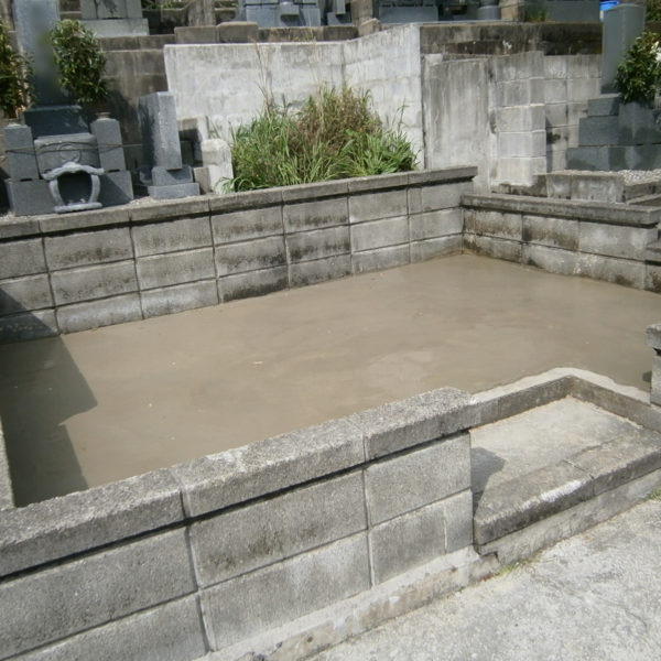 2015年3月施工 愛媛県松山市 Ｙ様 9寸3重台 墓じまい